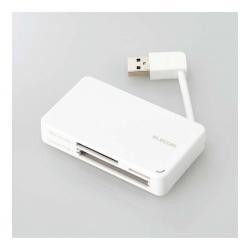 【新品/取寄品/代引不可】メモリリーダライタ/ケーブル収納タイプ/USB2.0対応/ケーブル6cm/SD+microSD+CF対