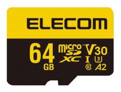 【新品/取寄品/代引不可】MicroSDXCカード/高耐久/ビデオスピードクラスV30対応/UHS-I U3 90MB/s 64