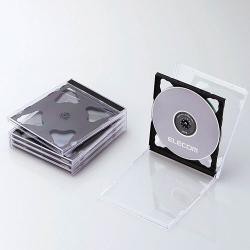 【新品/取寄品/代引不可】CD/DVDプラケース/2枚収納/5パック/ブラック CCD-JSCNW5BK