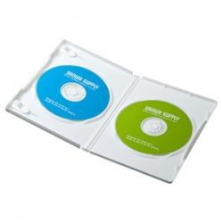 【新品/取寄品/代引不可】DVDトールケース(2枚収納・10枚セット・ホワイト) DVD-TN2-10WN