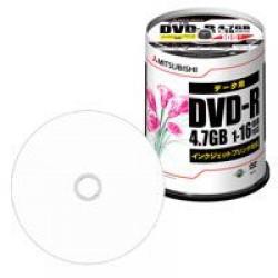 【新品/取寄品】データ用DVD-R 4.7GB 100枚入り16倍速対応印刷可能レーベル DHR47JPP100