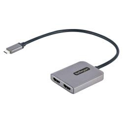 【新品/取寄品/代引不可】MSTハブ/USB-C接続/2画面/4K60Hz HDMI/30cmケーブル/デュアルモニター対応マル