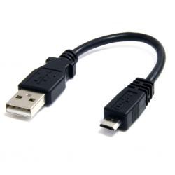 【新品/取寄品/代引不可】15cm micro USB2.0変換ケーブルアダプタ USB A オスーUSB micro-B オス