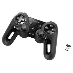 【新品/取寄品/代引不可】無線ゲームパッド/13ボタン/Xinput/振動/連射/高耐久/ブラック JC-U4113SBK