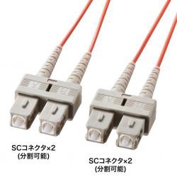 【新品/取寄品/代引不可】メガネ型光ファイバケーブル(マルチ50μm、SCx2-SCx2、1m) HKB-SCSC5-01N