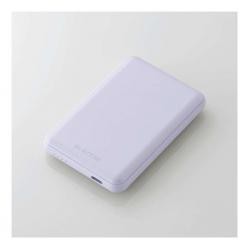 【新品/取寄品/代引不可】モバイルバッテリー/リチウムイオン電池/15W/5000mAh/USB Type-C入出力x1/パープ