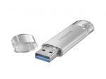 【新品/取寄品/代引不可】USB-A&USB-C 搭載USBメモリー(USB 3.2 Gen 1)32GB シルバー U3C-S