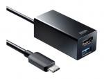 【新品/取寄品/代引不可】USB Type-Cハブ付き HDMI変換アダプタ USB-3TCH35BK