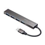 【新品/取寄品/代引不可】USB Type-C 4ポートスリムハブ USB-3TCH25SN