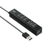 【新品/取寄品/代引不可】USB2.0ハブ(7ポート) USB-2H701BKN