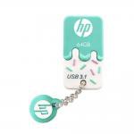 【新品/取寄品/代引不可】ヒューレット・パッカード(HP)ブランド USB3.1高速メモリドライブ アイスクリームデザイン 64