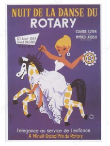 【取寄品】 Nuit de la danse du Rotary 1957年 ポスター 【 絵画 インテリア雑貨 イラスト 】