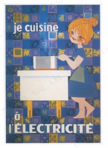 【取寄品】 Je Cuisine L'Electricite ポスター 【 イラスト インテリア雑貨 絵画 】