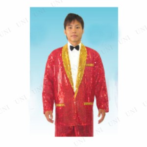 【取寄品】 コスプレ 仮装 スパークタキシード (レッド) 【 メンズ ハロウィン パーティーグッズ 大人用 男性用 衣装 燕尾服 コスチュー