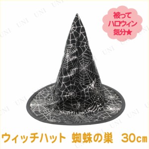 【取寄品】 コスプレ 仮装 ハロウィン ウィッチハット 蜘蛛の巣 30cm子供用 【 コスプレ 衣装 ハロウィン パーティーグッズ かぶりもの 