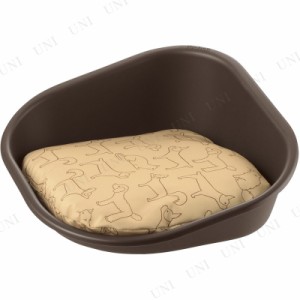 【取寄品】 リッチェル ペットベッド スクエア SS  茶 【 犬用品 ペット用品 ペットグッズ カドラー イヌ 寝具 猫用品 ネコ 】