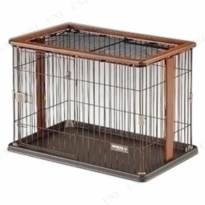 【取寄品】 ボンビ ウッドワンサークル  茶 【 ペットグッズ 犬用品 ペット用品 イヌ ケージ 】