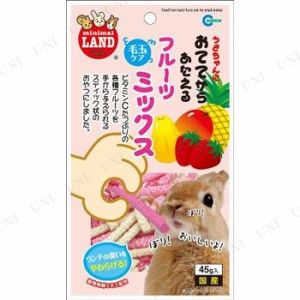 【取寄品】 [5点セット] マルカン うさちゃんにおててからあたえる フルーツミックス 45g 【 餌 ペットフード ペットグッズ うさぎのエサ