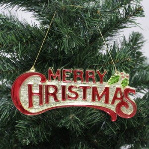【取寄品】 クリスマス　ツリー　オーナメント [3点セット] メリークリスマスプレート M 20cm 【 パーティーグッズ クリスマスツリー デ