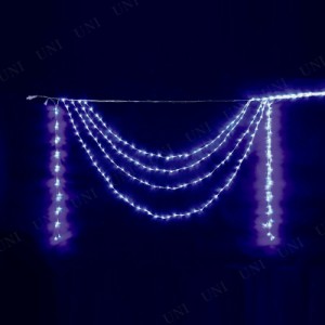 【取寄品】 3.6m 2連ホワイトブルードレープライト(連結可能) 【 LED 電球 イルミネーションライト 屋外 雑貨 防滴 クリスマス飾り 装飾 
