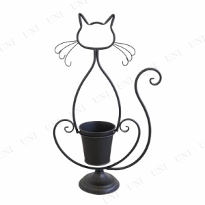 【取寄品】 プランター 猫 黒 【 植木鉢 園芸 ガーデニング用品 ポット 】