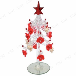 ローズツリー 20cm (Red) 【 クリスマスツリー デコレーション 装飾 置物 ガラス製 クリスマス飾り クリスマスパーティー パーティーグッ