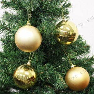 【取寄品】 クリスマス　ツリー　オーナメント プラボール バラエティーゴールド 80mm 4ヶ入 【 クリスマス オーナメント クリスマスパー