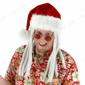ドレッドヘアー付きサンタ帽子 【 サンタ コスプレ おもしろ 仮装 面白 かぶりもの 変装グッズ キャップ 爆笑 笑える クリスマス ハット 