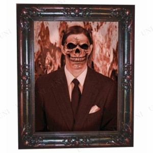 55×44cm 変化する肖像画 スーツの男性 【 インテリア 雑貨 壁掛け ハロウィン 怖い ホラー デコレーション 装飾品 壁掛け飾り ウォール
