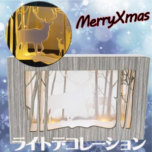 スクエアーディアーライトデコレーション 【 装飾 置物 クリスマス飾り 卓上 クリスマスパーティー 電飾 オブジェ 入り口 モチーフライト