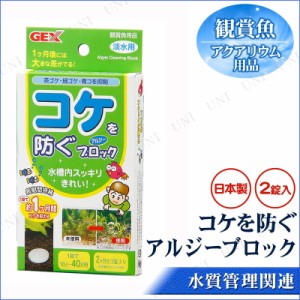 コケを防ぐ アルジーブロック 2錠 【 水槽用具 苔抑制剤 水槽用品 水質調整用品 水質管理品 ペット用品 アクアリウム用品 ペットグッズ 