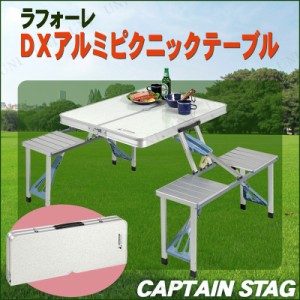 CAPTAIN STAG(キャプテンスタッグ) ラフォーレ DXアルミピクニックテーブル UC-9 【 アウトドア用品 折り畳みテーブル デスク テーブルチ