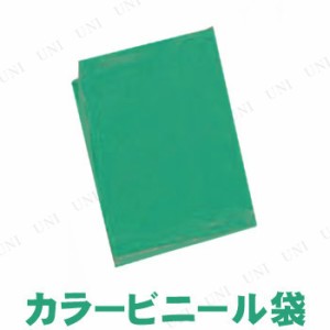 【取寄品】 カラービニール袋(10枚組) 緑 【 学校教材 勉強 小学生 】