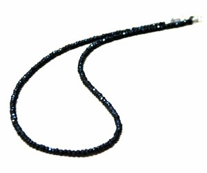 ブラックスピネルネックレス3mm45cm 3-45st