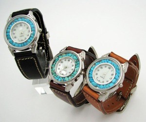 腕時計 革 レザーウォッチ クォーツ リアルストーン ブレスレット 日本製 tki2