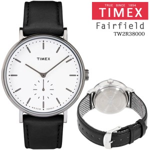 腕時計 TIMEX タイメックス 訳あり アウトレット Fairfield フェアフィールド サブセコンド ブラック TW2R38000 41mm 男女兼用 時計 B品 