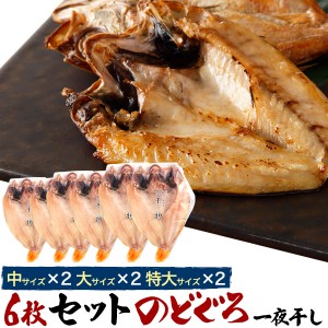 のどぐろ6枚 高級干物セット（特大/大/中サイズ 各2枚ずつ）食べ比べ ノドグロ あかむつ アカムツ 焼き魚 焼魚 魚 さかな ひもの 一夜干