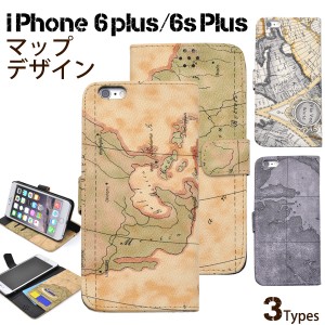 iPhone6 Plus用 ワールドデザインケースポーチ 世界地図  アイフォン6プラス用 手帳型保護カバーSoftBank au docomo 