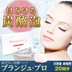 送料無料 炭酸 パック ナノキューブ 業務用炭酸パック ブランジュ・プロ 20回分 10g×20包入（パフ・スパチュラ・トレー皿付き） プロ仕 