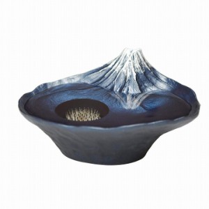 送料無料 花器 生け花 生花 富士 水盤 さかさ富士 青富士 水面に富士山が映り込む小さな水盤