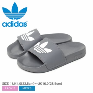 アディダス オリジナルス サンダル レディース メンズ ADILETTE LITE SLIDES グレー ADIDAS ORIGINALS FU7592 靴 シューズ シャワーサン