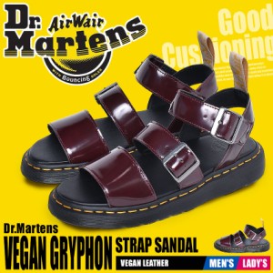 夏新作 ドクターマーチン サンダル レディース メンズ ヴィーガン グリフォン サンダル バーガンディ レッド 赤 DR．MARTENS