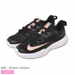 ナイキ テニスシューズ レディース コート ヴェイパーライト ブラック 黒 ピンク NIKE DH2945-024 カジュアル ストリート スポーツ ブラ