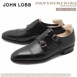 ジョンロブ ドレスシューズ メンズ 黒 革靴 フィリップ 2 モンクストラップ 紳士 JOHN LOBB 725200Lの通販はau