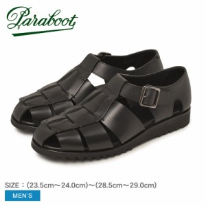 パラブーツ グルカサンダル メンズ パシフィック ブラック 黒 PARABOOT 123312 NOIR 革靴 本革 カジュアル シンプル トラッド おしゃれ 