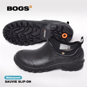 ボグス レインシューズ メンズ SAUVIE SLIP ON ブラック 黒 BOGS 72207 ローカット おしゃれ 雨靴 防水 防滑 雨 梅雨 雪 アウトドア 通勤