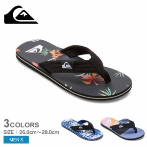 クイックシルバー サンダル メンズ MOLOKAI LAYBACK II ブラック 黒 グレー QUIKSILVER AQYL101339 ビーチサンダル ビーサン 海 ビーチ 