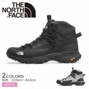 ザ ノースフェイス トレッキングシューズ レディース クレストン ハイク ミッド ウォータープルーフ ブラック 黒 グレー THE NORTH FACE 