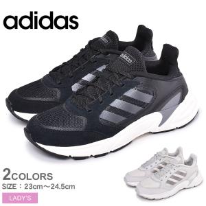 秋新作 アディダス スニーカー レディース ランニングシューズ 90S VALASION EE9906 EE9908 靴 ADIDAS スポーツ ジョギング 運動 黒 白