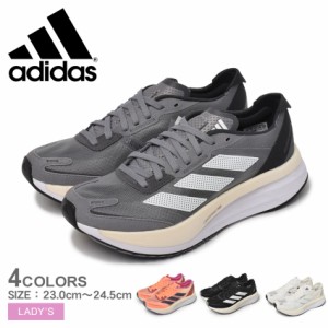 アディダス ランニングシューズ レディース アディゼロ ボストン 11 W グレー ホワイト 白 オレンジ ピンク ADIDAS LWE90 靴 スニーカー 